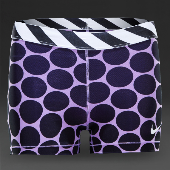 Nike Pro 3 Inch Big Dot Shorts Violet Shock/Black/White for Women